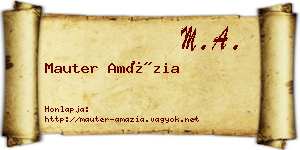 Mauter Amázia névjegykártya